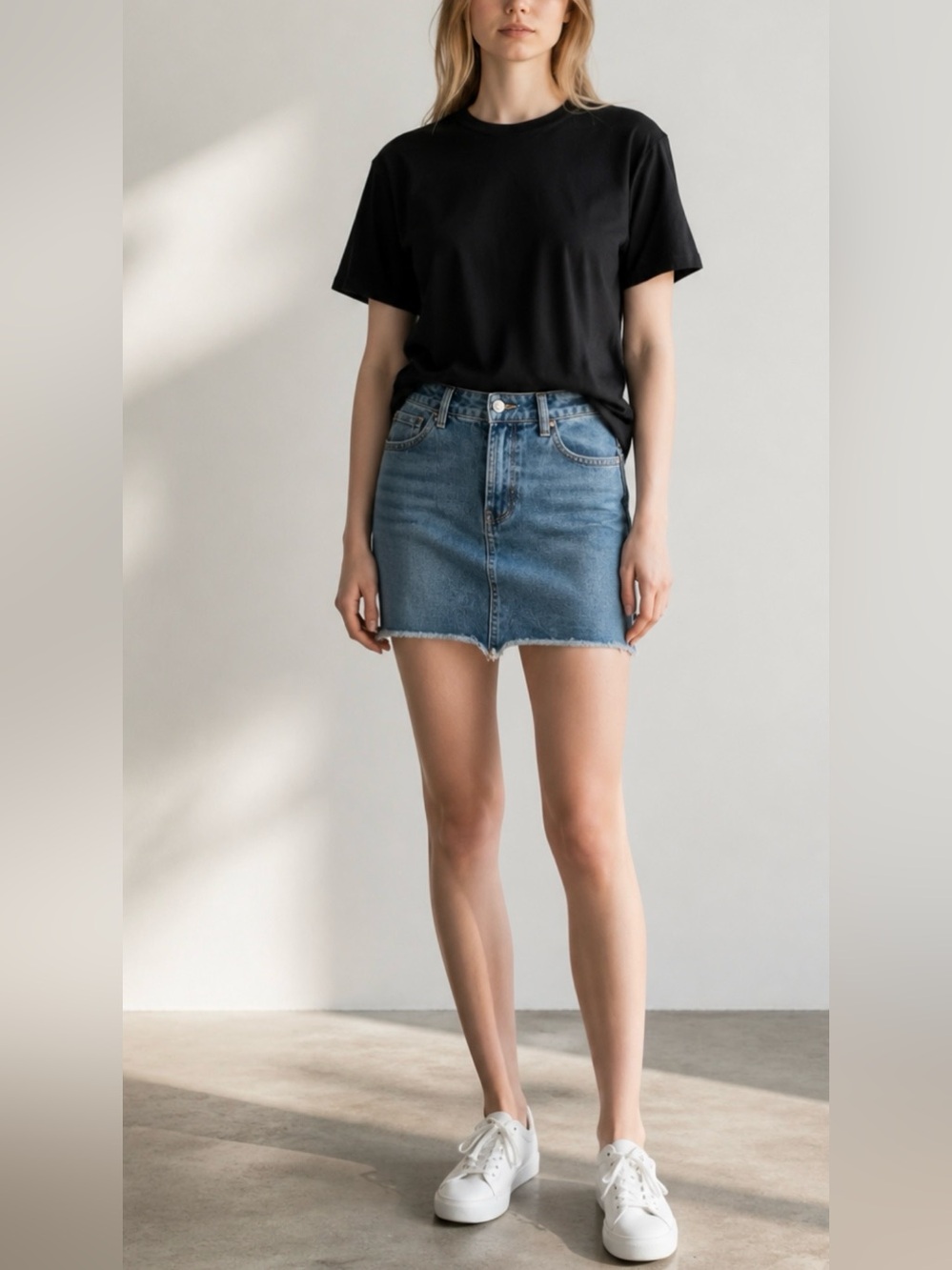 Forever 21 Blue Denim Mini Skirt Size Medium